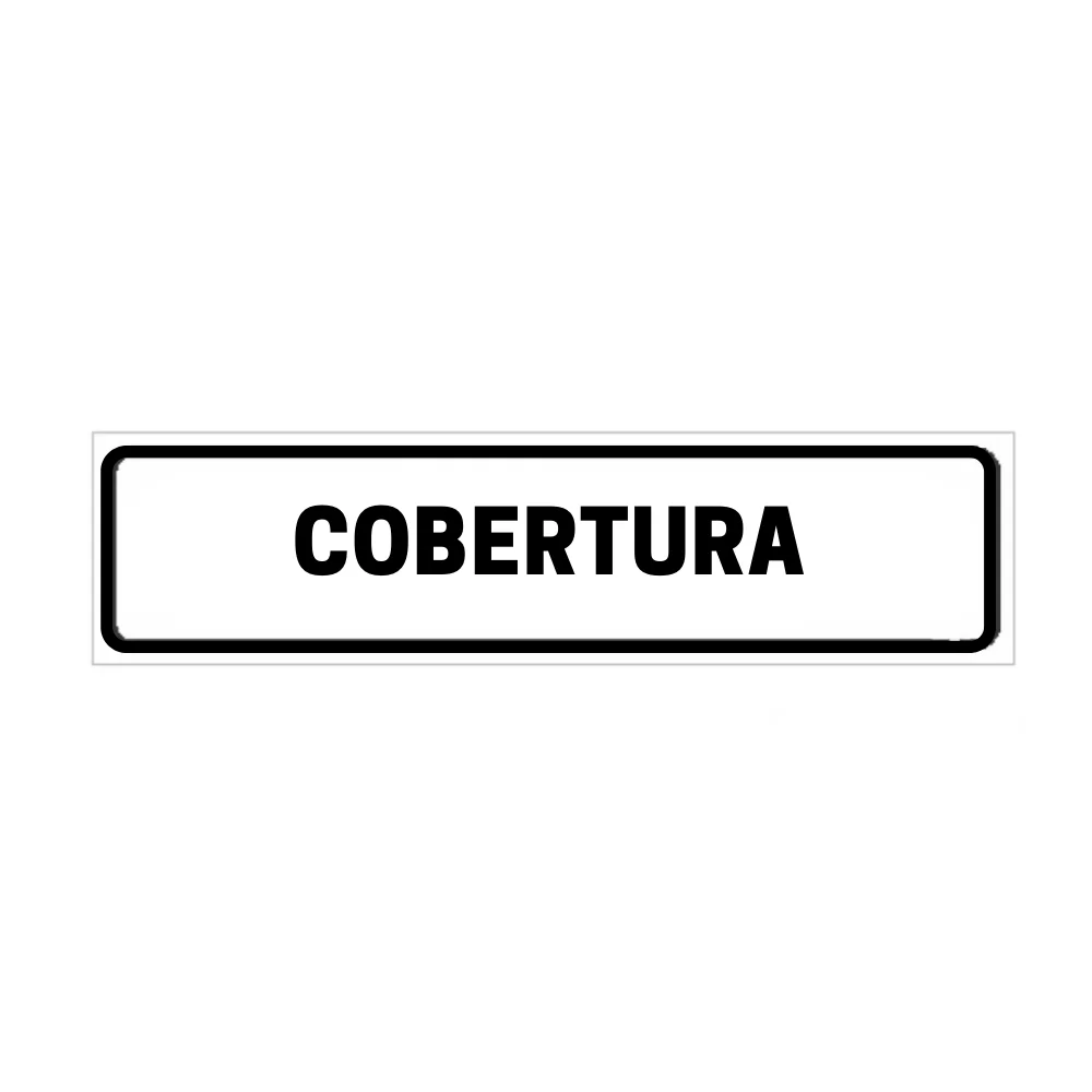 Placa de Identificação para Edifício - Cobertura Pvc 1Mm 19X6Cm