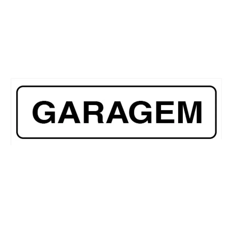 Placa de Identificação para Edifício - Garagem Pvc 1Mm 19X6Cm