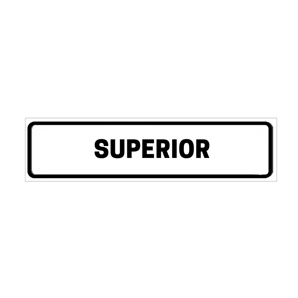 Placa de Identificação para Edifício - Superior Pvc 1Mm 19X6Cm