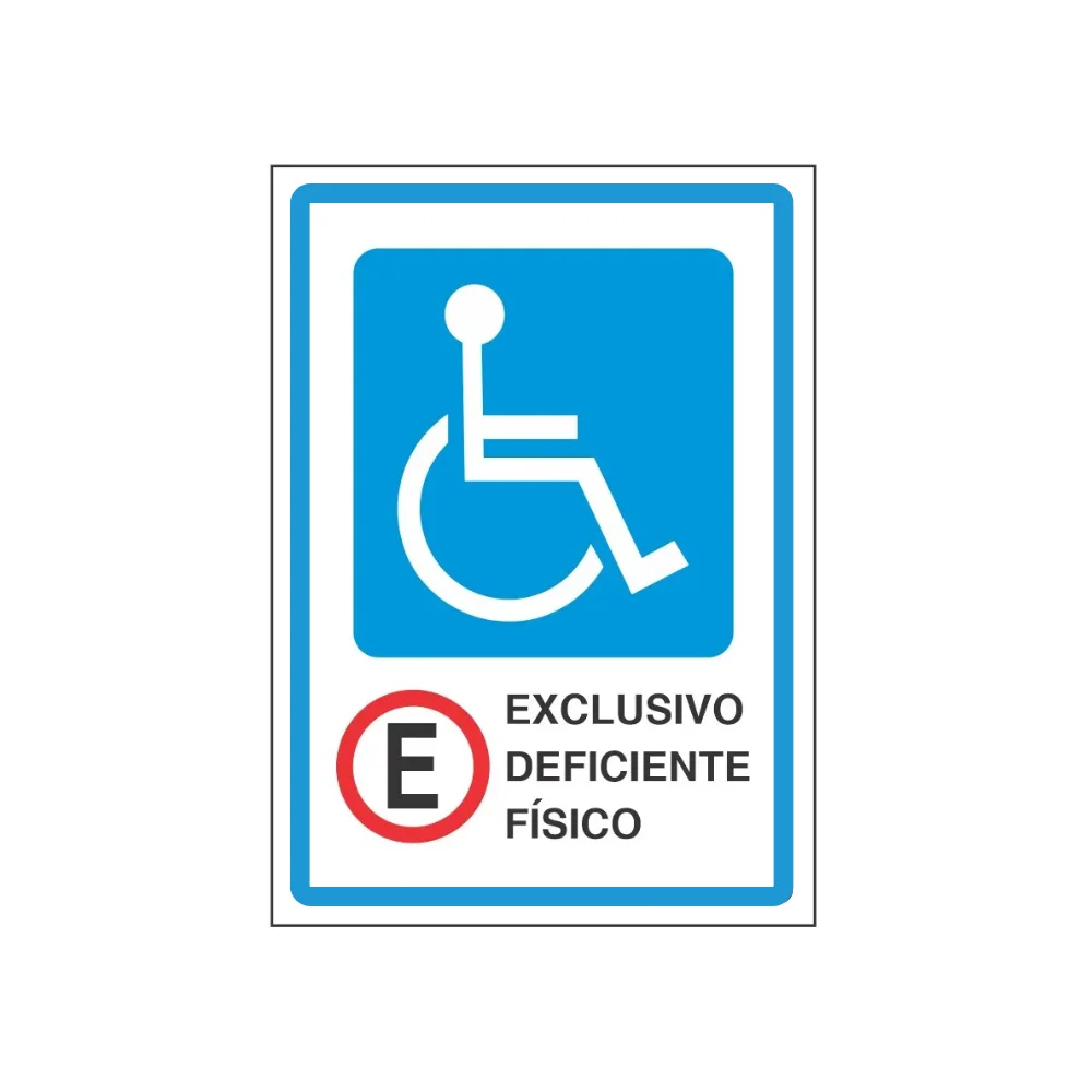 Placa Estacionamento Exclusivo para Cadeirante Pvc 2Mm 70X50Cm