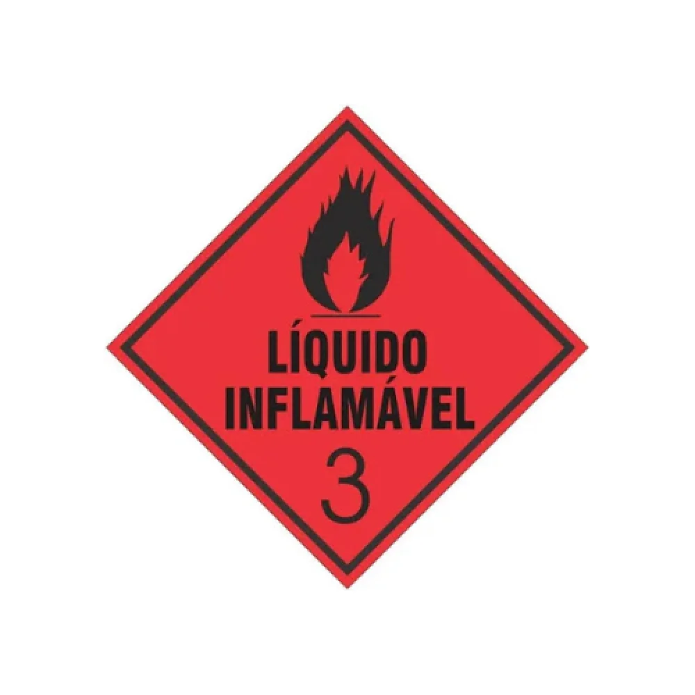 Placa Líquido Inflamável 3 - Pvc 30 X 30 CM
