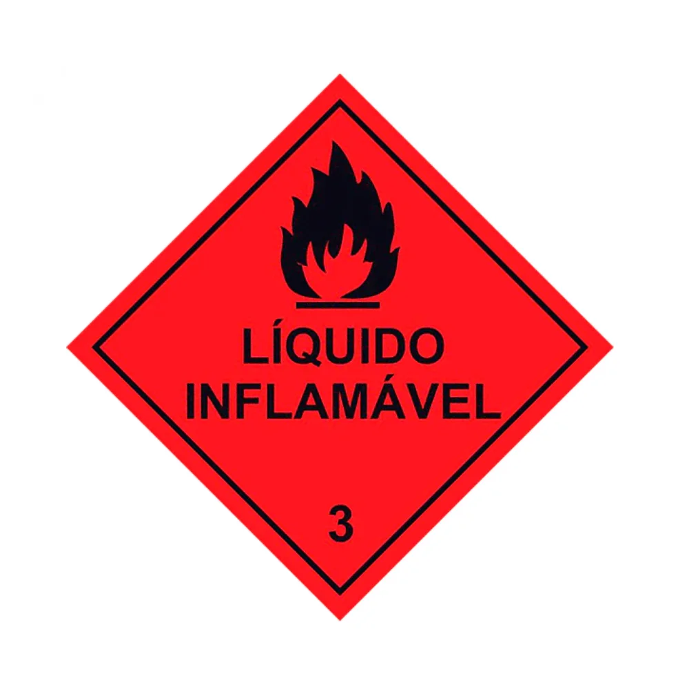 Placa Líquido Inflamável Pvc 1Mm 30X30Cm