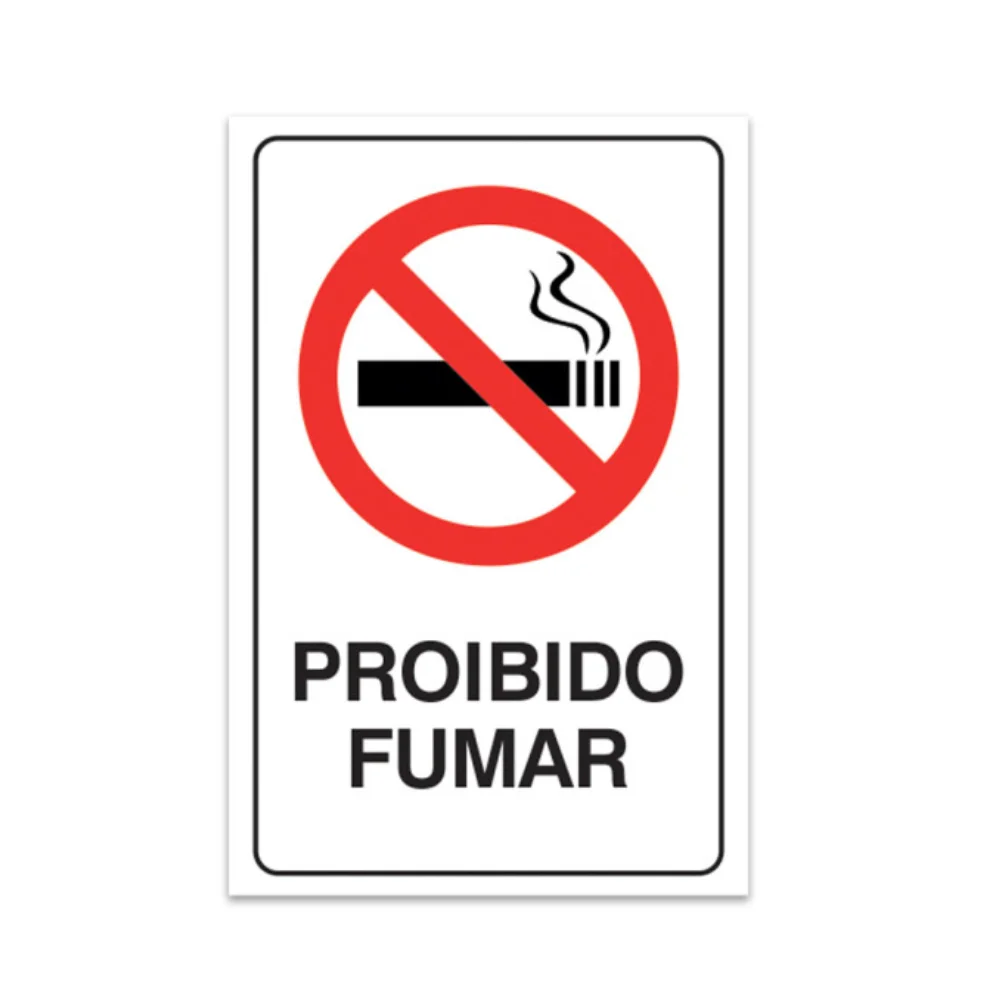 Placa Proibido Fumar Pvc 0,5Mm 22,5X18Cm