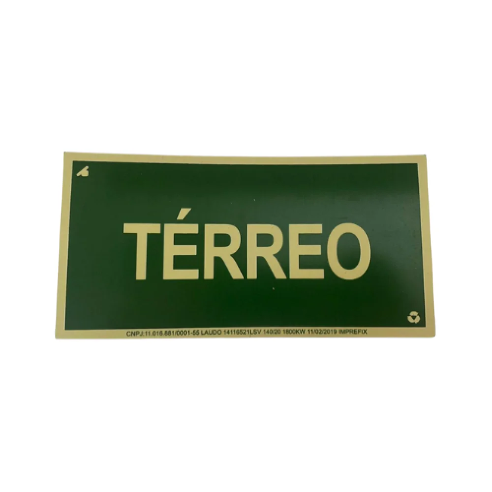 Placa Terreo Fotolm. 10X20Cm Pvc 2Mm (Modelo S.l)