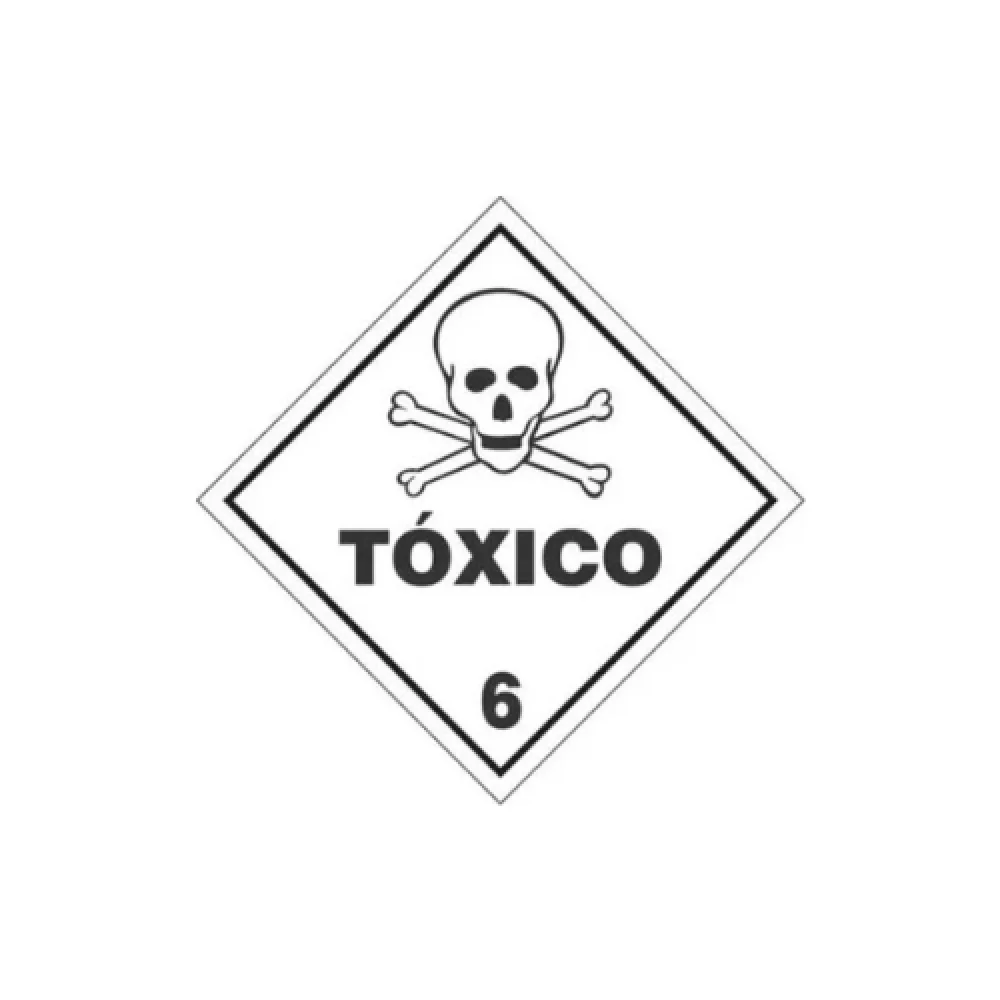Placa Tóxico 6 Pvc 30X30 CM