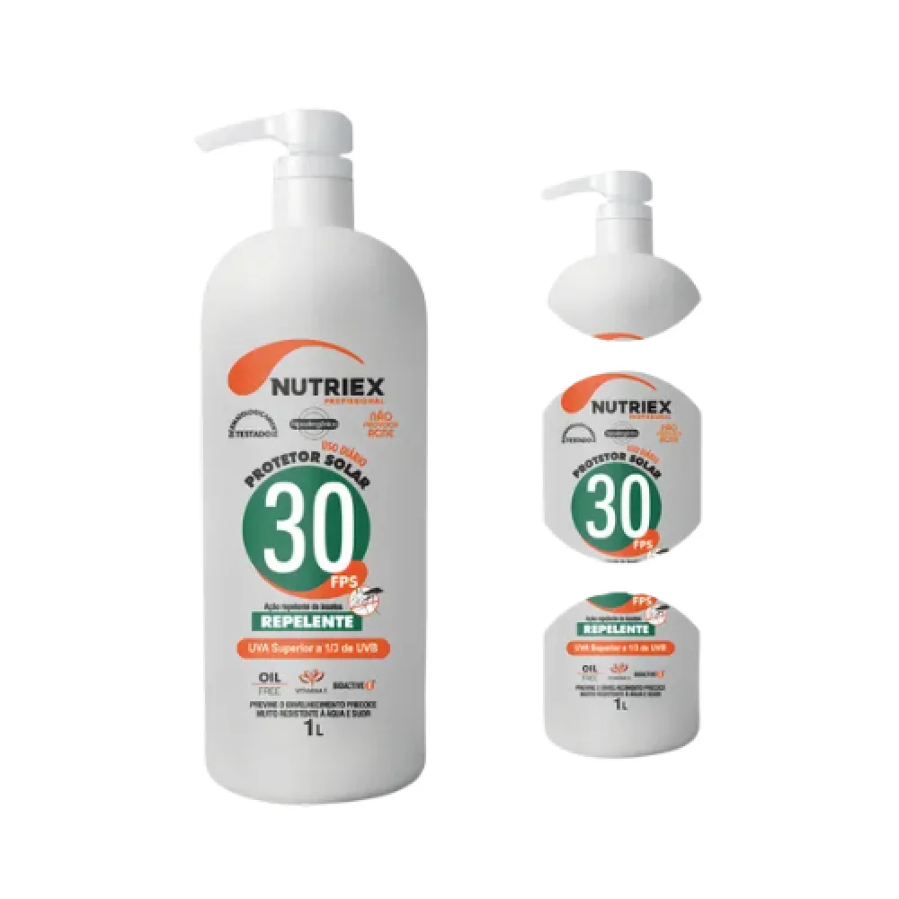 Protetor Solar Fator 30 com Repelente 1 L - Nutriex Protetor Solar Fator 30 com Repelente 1 L - Nutriex