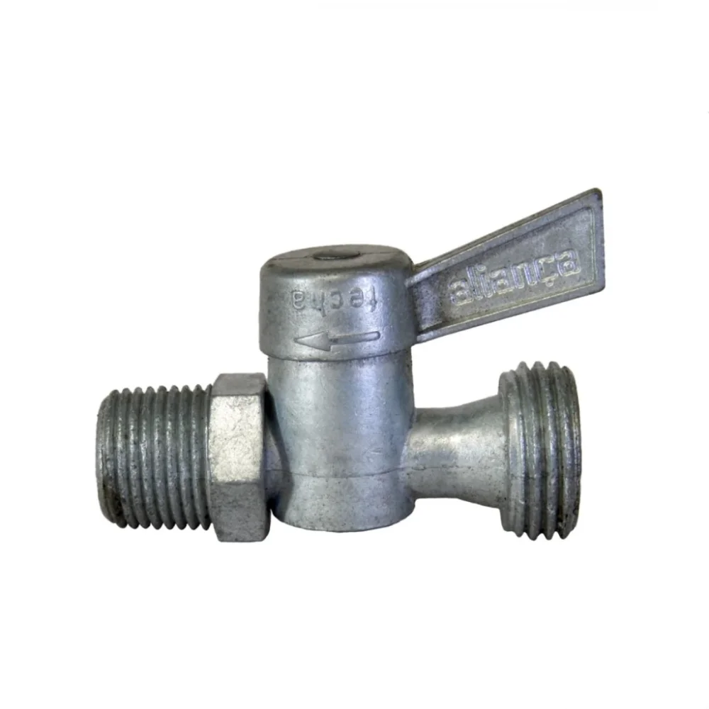 Registro de Gás Npt 3/8" X 1/2 Bsp - Aliança