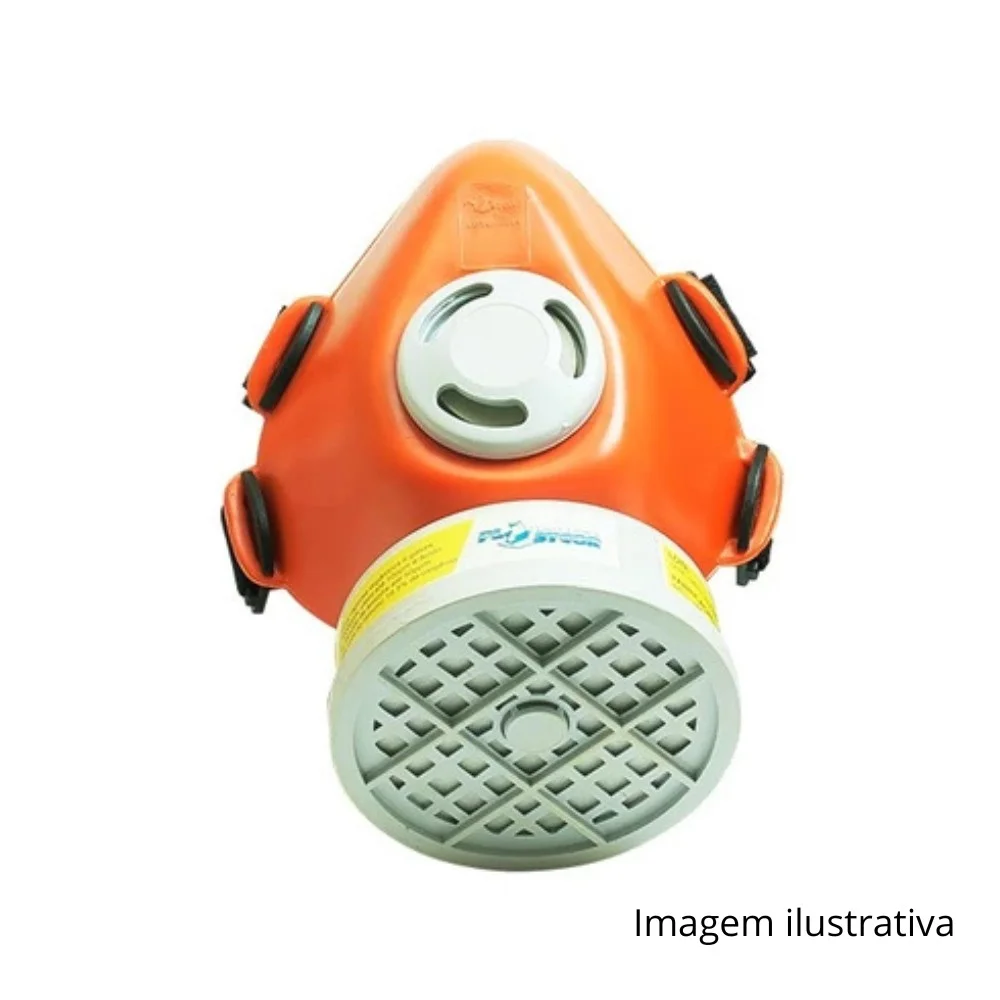 Respirador Semifacial Plastcor para 1 Filtro Monofiltro Ca 39427