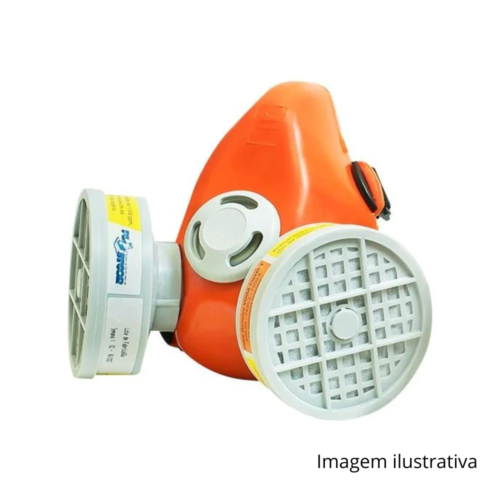 Respirador Semifacial Plastcor para 2 Filtros Ca 39429