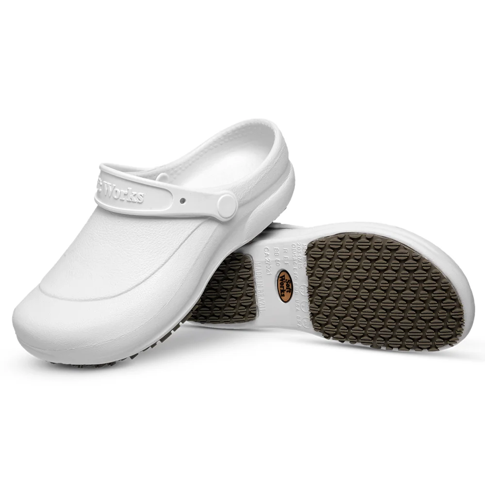 Sapato Crocs Antiderrapante Branco Bb60 Ca 27921 - Soft Works