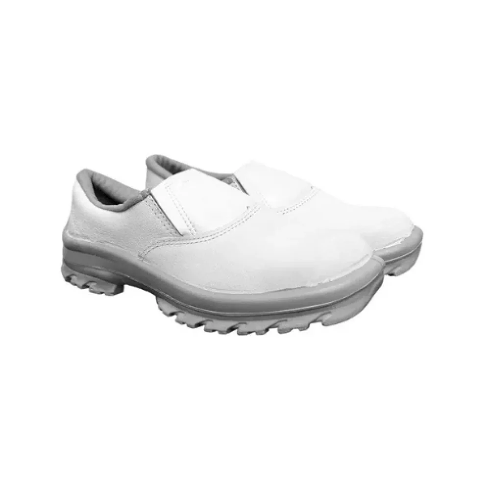Sapato de Segurança Branco com Elástico - Solado Pu - Cartom - Ca 40142