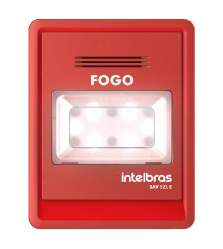 Sinalizador Audiovisual Endereçável Sav 521E Intelbras