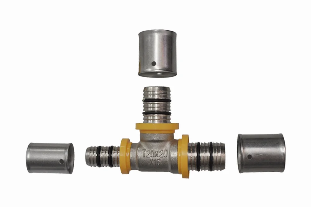 Tê de Redução Compressão Pex Multicamadas para Gás 25X25X16