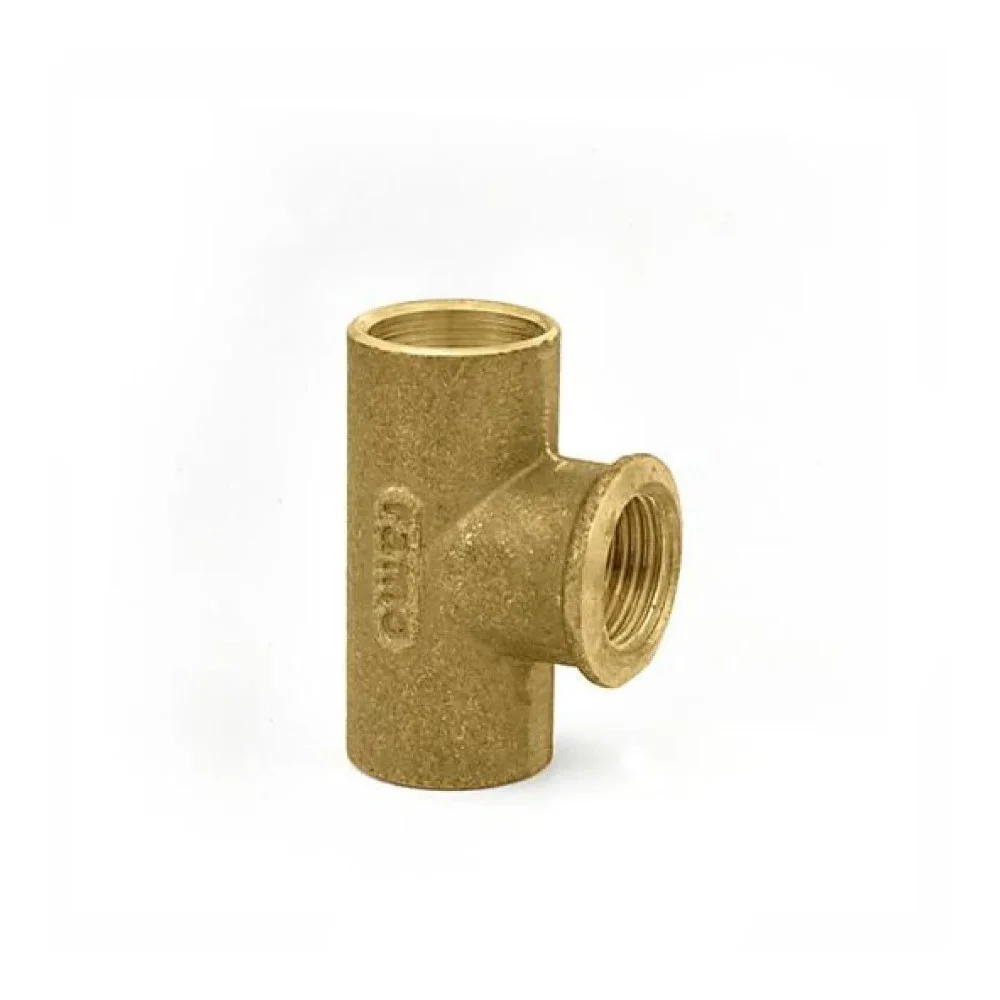 Têe Conector em Bronze com Rosca 15Mm X 1/2