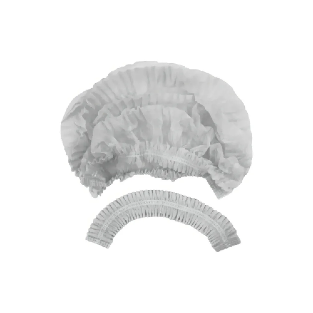 Touca Tnt Sanfonada Branca 48 CM - Pct 100 Unidades - Prevemax