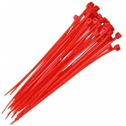 Abraçadeira de Nylon 200 X 3,6Mm C/100 Peças Vermelho