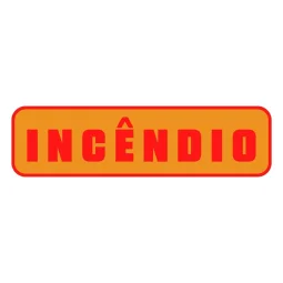 Adesivo "Incêndio" para Caixa de Hidrante Externo 18 X 4 CM
