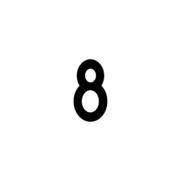 Adesivo Numerologia - 10X5,5Cm