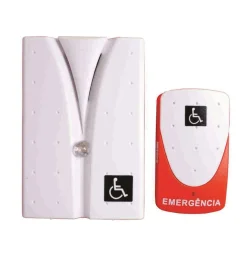Alarme Audiovisual para Banheiro Pne/Pcd a Pilha