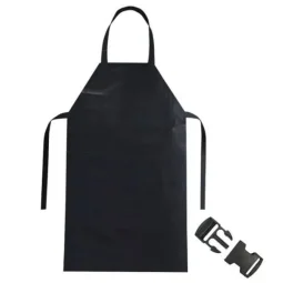 Avental Frontal Trevira Preto com Tiras Ajustável 1,20X0,65Cm Ca 28303 - Brascamp