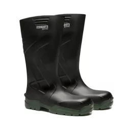 Bota de Pu Cano 34 CM Preto com Solado Verde - Eco Boots - Ca 35047