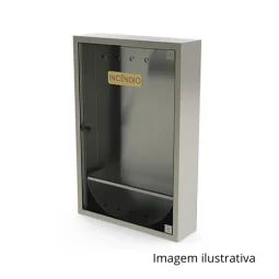 Caixa de Hidrante Inox com Porta de Vidro 6Mm 75X45X17 Sobrepor