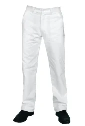 Calça de Brim Branca C/Bolsos Profissional