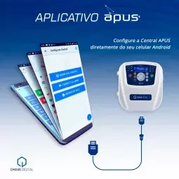 Central Alarme de Incêndio Endereçável 128 Endereços Ip20 24V Apus Cell