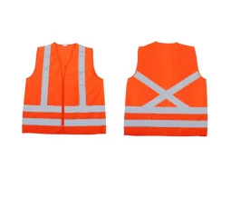 Colete Refletivo Tipo Manta Laranja Fluorescente S/ Bolso