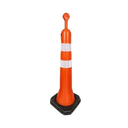 Cone Balizador Conico Refletivo 118Cm com Base Borracha Cone Balizador Conico Refletivo 118Cm com Base Borracha