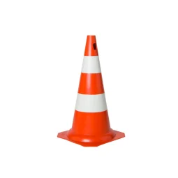 Cone de Sinalização Rígido Laranja/Branco 50Cm