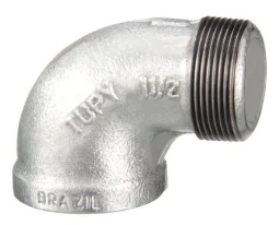 Cotovelo/ Joelho Galvanizado 90º 4 Pol - Rosca Macho/Fêmea