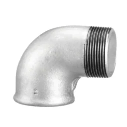 Cotovelo Galvanizado 90º Rosca Macho/Fêmea 1/2"