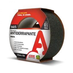 Fita Antiderrapante Preta 50Mm X 5 Metros Adere
