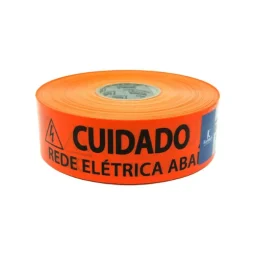 Fita Subterranea para Rede Elétrica Abaixo 7,6 CM X 100Mts Laranja