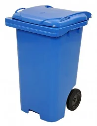 Lixeira / Coletor com Rodas 120 Litros Azul
