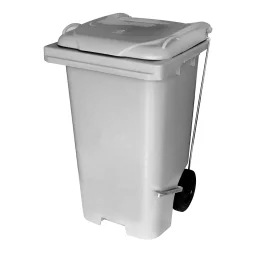 Lixeira / Coletor com Rodas 120 Litros Cinza