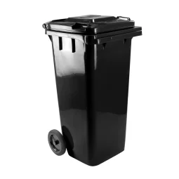 Lixeira Coletor com Rodas 240 Litros Preto