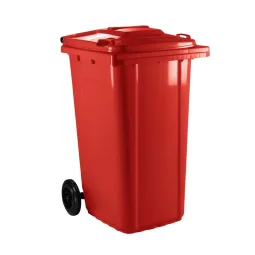 Lixeira Coletor com Rodas 240 Litros Vermelha