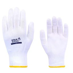Luva de Proteção Fit Branca em Poliéster Ca 27946 -Volk