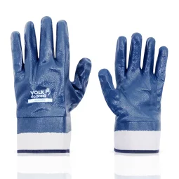 Luva Nitrílica de Malha com Punho em Lona Volknit Ca 25116 Volk