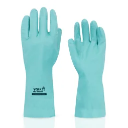 Luva Nitrílica Verde com Forro 33Cm Ca 16313 - Volk