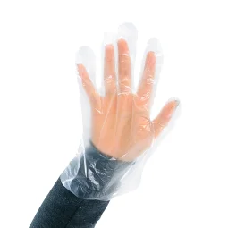 Luva Plástica Polietileno Descartável Transparente 100Unid. - Prevemax