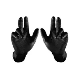 Luva Super Glove Black Super Safety Palma Antiderrapante Ca 38645 50 Unidades