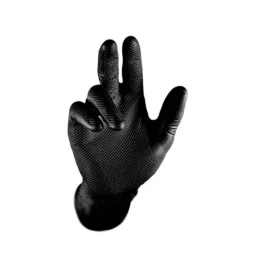 Luva Super Glove Black Palma Antiderrapante Preta - Tam 7 - Ca 38645 - Super Safety