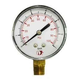 Manômetro Latão 20Kg 63Mm Rosca Bsp 1/4"