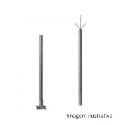 Mastro Galvanizado a Fogo em Aço 2" X 3 Metros
