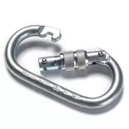 Mosquetão Oval em Aço com Rosca 25Kn