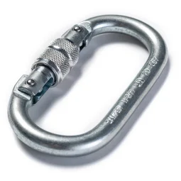 Mosquetão Oval em Aço com Rosca 25Kn