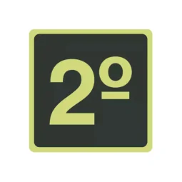 Placa 2° Andar Fotoluminescente Pvc 2Mm 10X20Cm